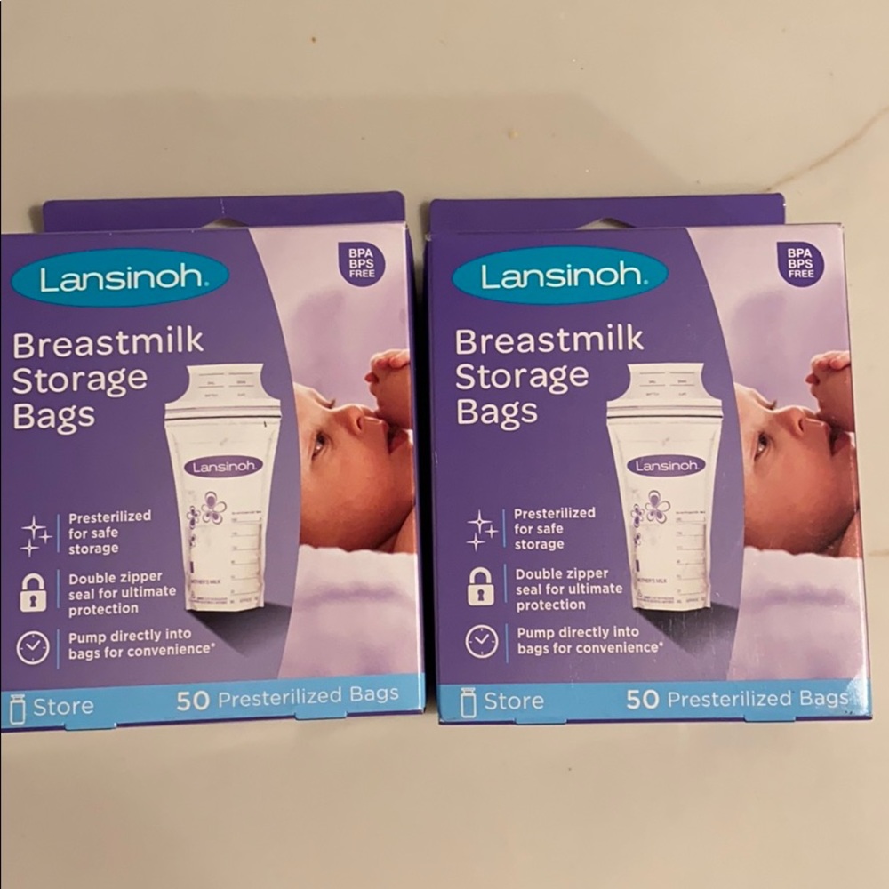Breast milk storage bags